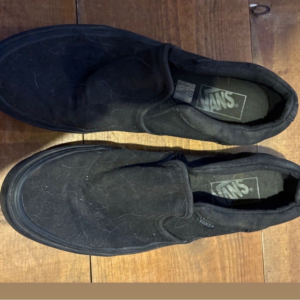Vans Men's Black Slip-On Sneakers